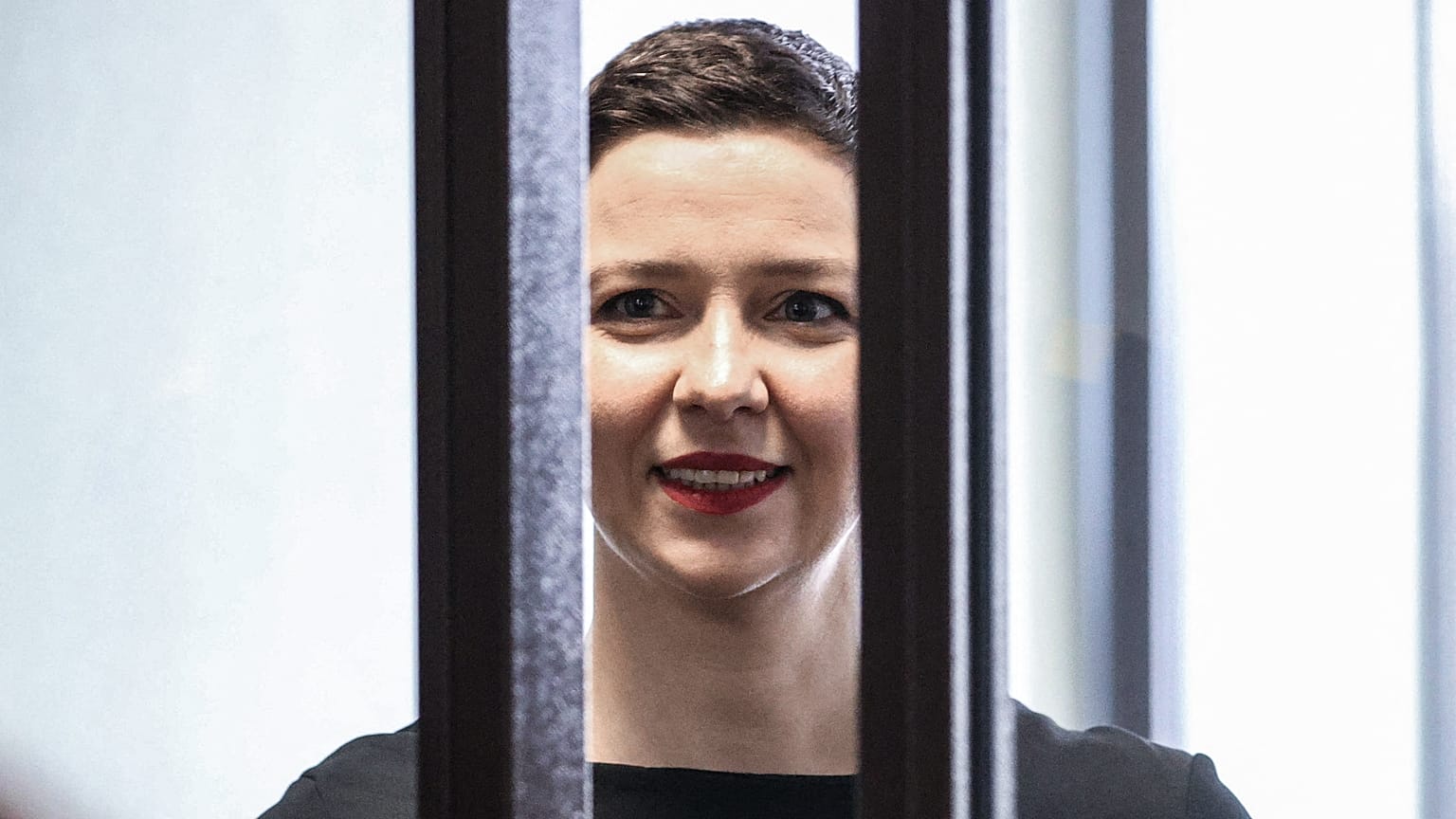 Мария Колесникова на открытии судебного процесса в Минском областном суде, 4 августа 2021 г.