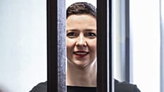 Мария Колесникова на открытии судебного процесса в Минском областном суде, 4 августа 2021 г.