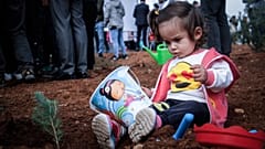 11 Kasım 2019'da Bursa'da yapılan fidan dikme çalışmalarından bir kare.