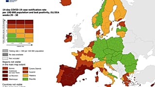 Ο χάρτης κρουσμάτων και μεταδοτικότητας των τελευταίων 14ημερών