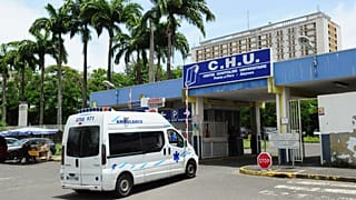 Un hôpital de Pointe-à-Pitre, en 2012