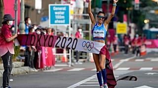 Antonella Palmisano, vencedora dos 20 km marcha,