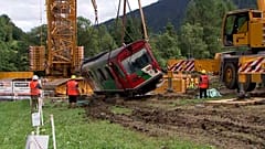 Bergung des Triebwagens