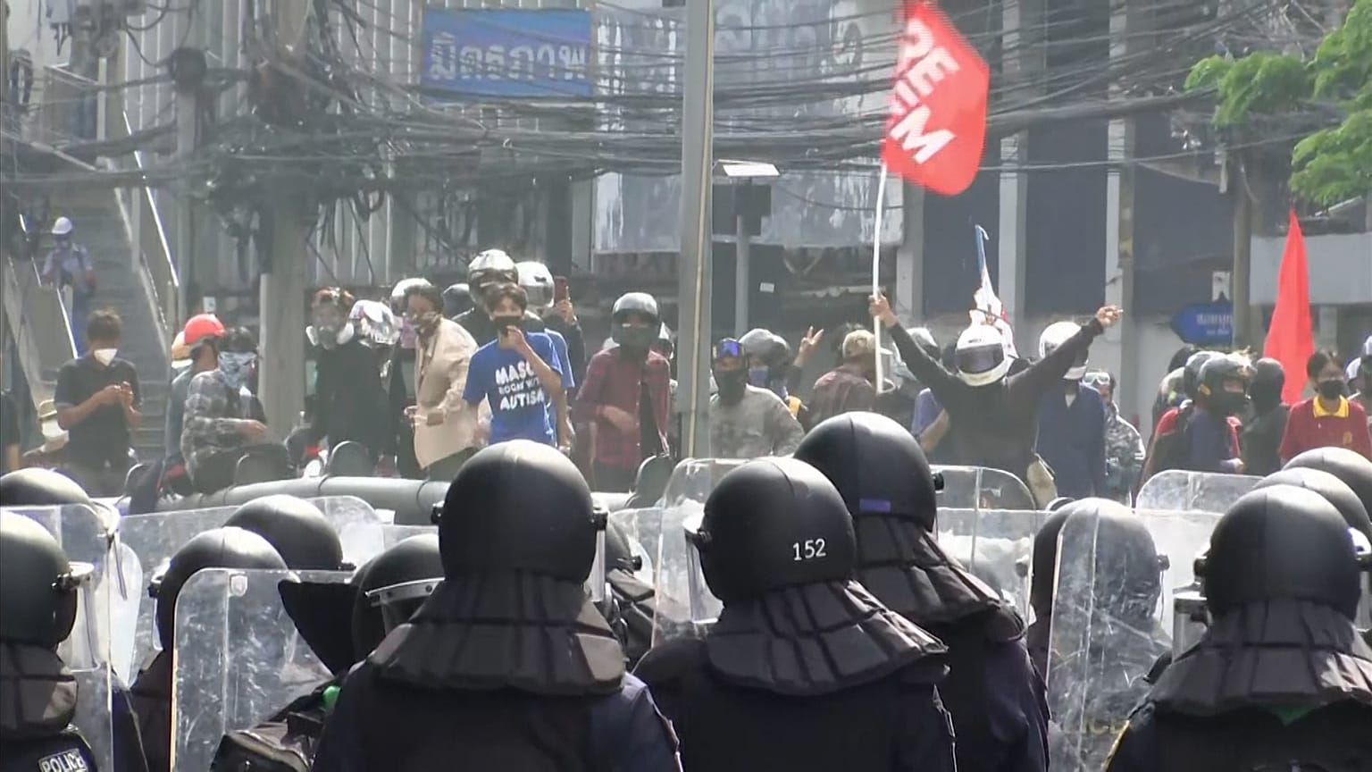 Anti-government protest in Thailand turned violent 