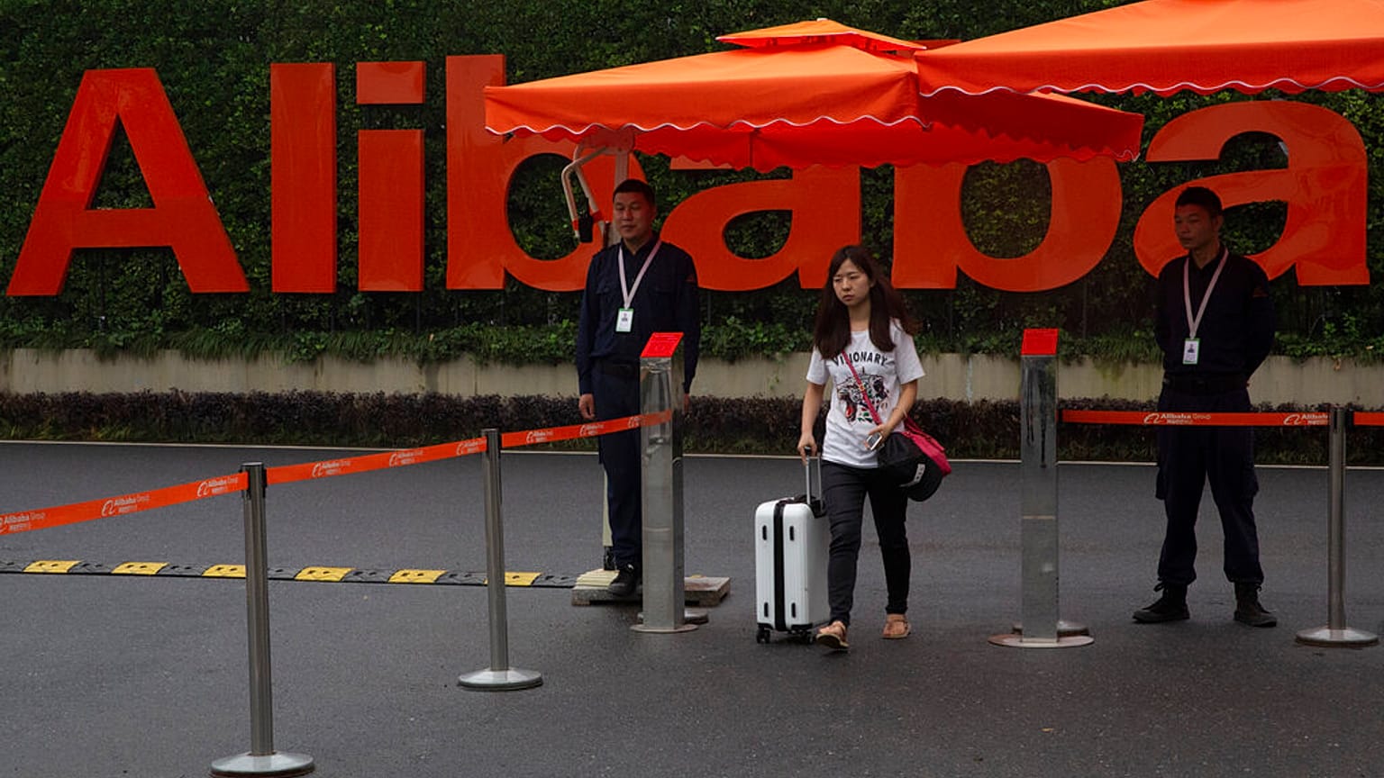 Alibaba'nın Hanzhou şehrindeki merkezinden bir kare.