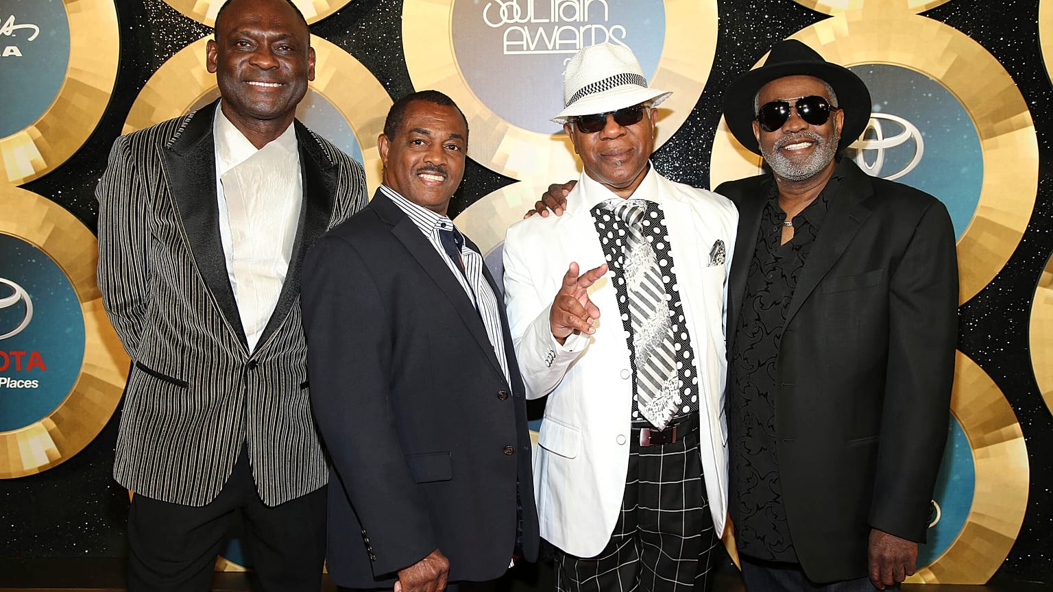 George Brown, Ronald Bell, Dennis Thomas and Robert 'Kool' Bell of Kool and the Gang at the 2014 Soul Train Awards.