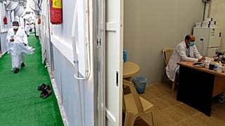 تصویری از یک بیمارستان موقت در منا 