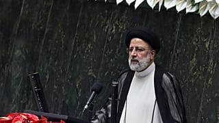 FILE: President Ebrahim Raisi delivers a speech after taking his oath as president in a ceremony at the parliament in Tehran, Iran, Thursday, Aug. 5, 2021.