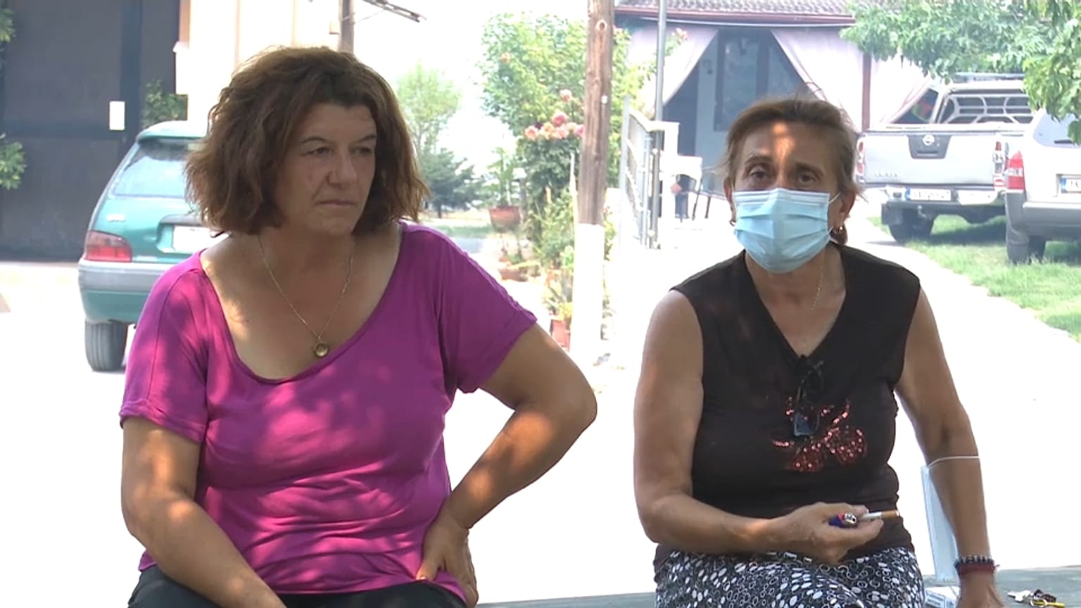 Klelia Dimitraki (links), Direktorin der Gemeinde Monokaria auf Euböa