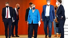 Corona-Gipfel mit Angela Merkel und Markus Söder in Berlin