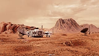 Illustration of a what a colony on Mars could look like in the future. 
