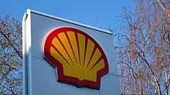 Shell logo at a petrol station