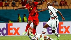 Romelo Lukaku beim EM-Spiel Belgien gegen Portugal im Juni 2021