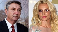 Jamie Spears, left, father of Britney Spears,  and Britney Spears.