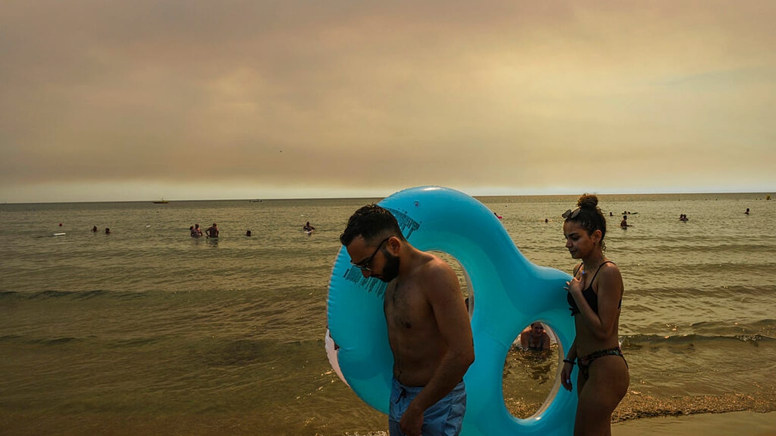 Ein Strand in Manavgat, in der türkischen Urlaubsregion Antalya