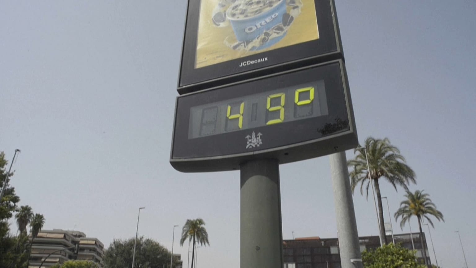 Un termómetro en una calle de Córdoba marca 49 grados