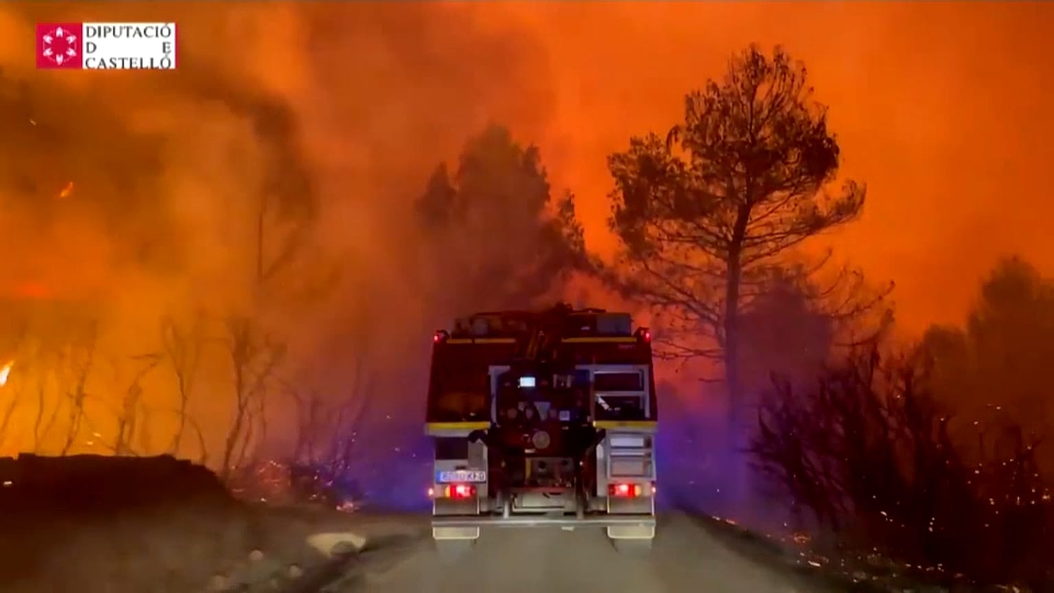 Incendio en Castellón, España