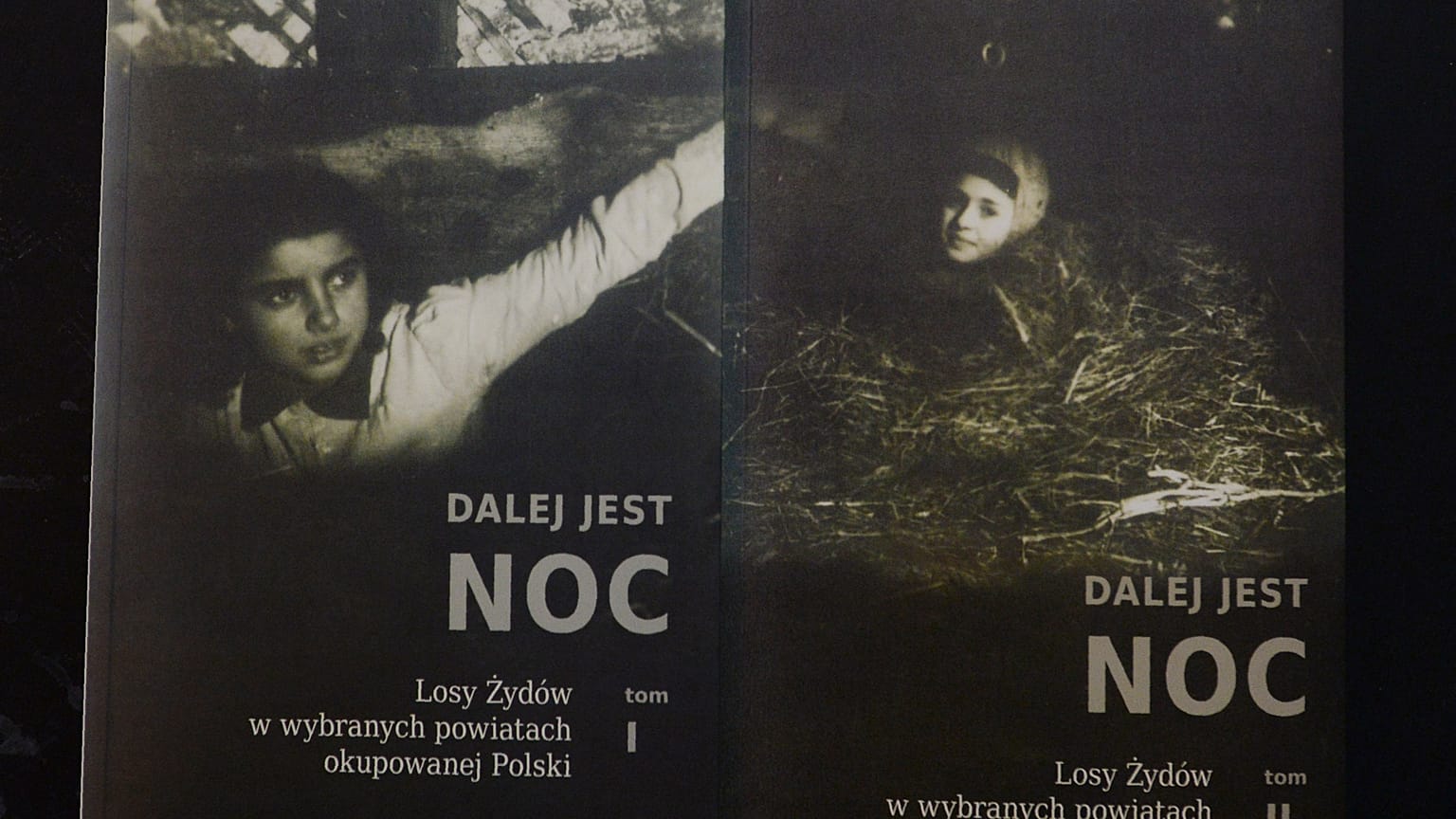 Copies of the book, "Night Without End: The Fate of Jews in Selected Counties of Occupied Poland".