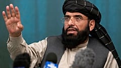 Photo d'archive : Suhail Shaheen, porte-parole du bureau politique taliban, le 19/03/2021