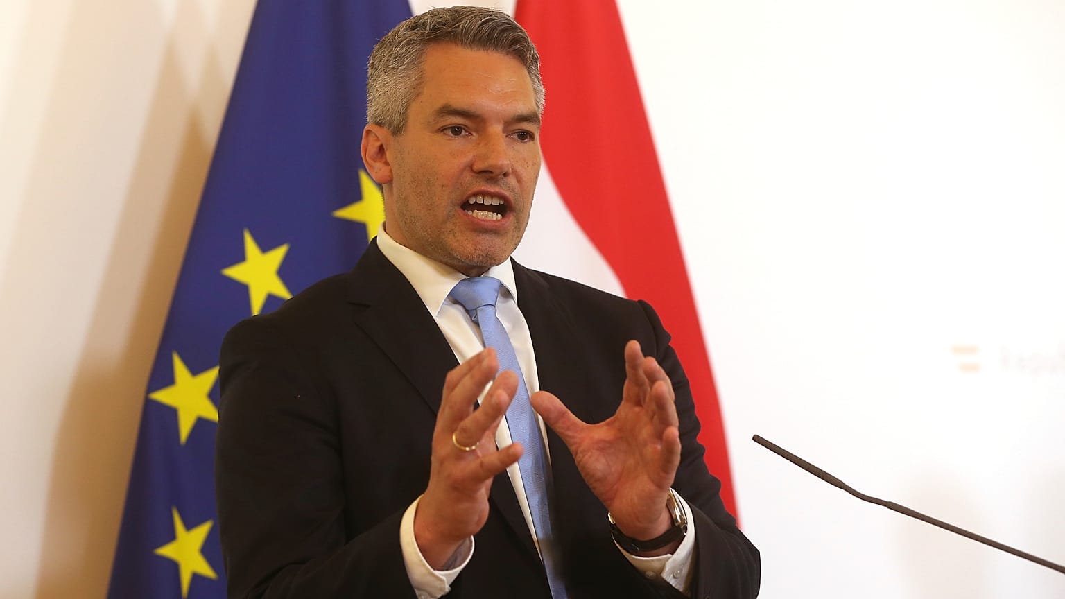 Innenminister Karl Nehammer im Juli