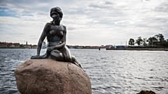 'The Little Mermaid' at the harbour in Copenhagen, October 2015