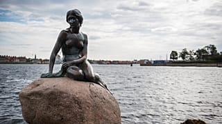 'The Little Mermaid' at the harbour in Copenhagen, October 2015