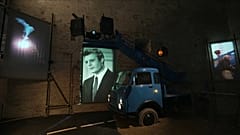 Ein Bestandteil des Fellini-Museums in Rimini. Immer wieder kreuzt Marcello Mastroianni den Weg der Besucher