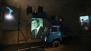 Ein Bestandteil des Fellini-Museums in Rimini. Immer wieder kreuzt Marcello Mastroianni den Weg der Besucher