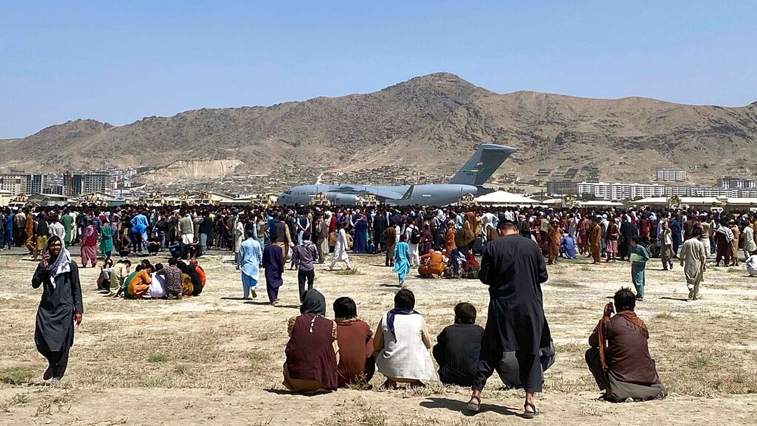 Aufhame in der Nähe des Kabuler Flughafens