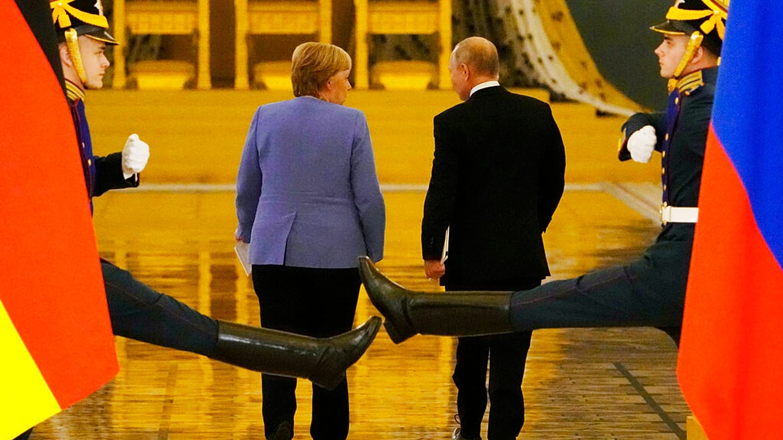 Angela Merkel und Wladimir Putin im Kremlpalast an diesem Freitag