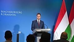 Gulyás Gergely Miniszterelnökséget vezető miniszter egy júliusi Kormányinfón