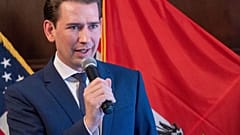 Austrian Chancellor Sebastian Kurz speaks during a ceremony to present citizenship certificates to the victims and their descendants of the Nazi Regime 