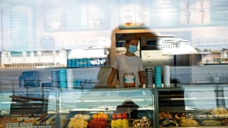 Ein Eisgeschäft in Oslo in Norwegen