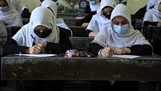 Alumnas en una escuela de Herat, 17 de agosto de 2021.