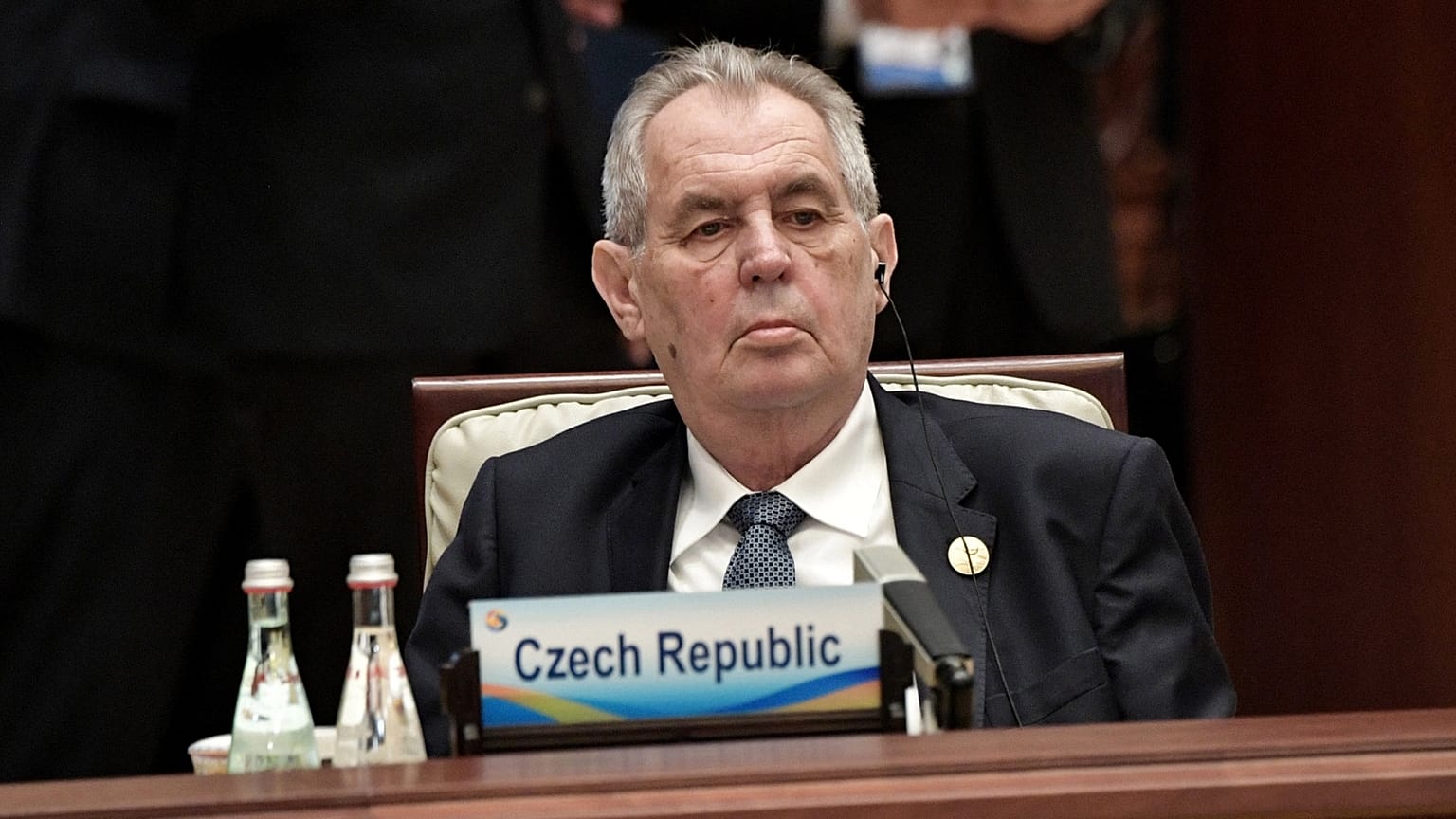 A cseh elnök egy két évvel ezelőtti kínai befektetési konferencián