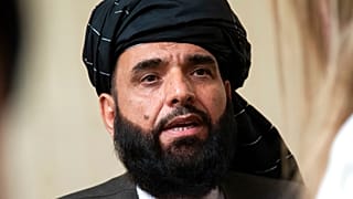 سهيل شاهين، المتحدث باسم المكتب السياسي لحركة طالبان في الدوحة، يوم الثلاثاء 28 مايو 2019