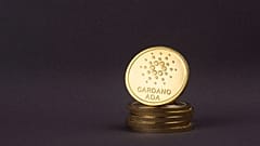 Moneda de Oro de la criptomoneda Ada Cardano. 