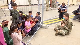 Une base américaine en Allemagne a été transformée en centre d'accueil pour les Aghans.