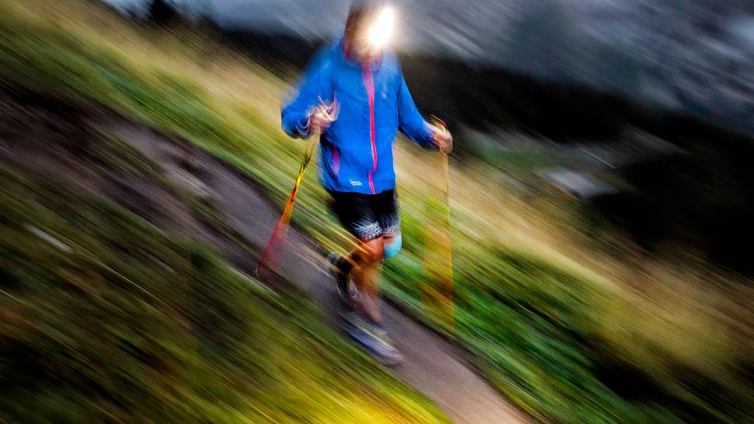 Atleta no Ultra-Trail do Monte Branco (UTMB)