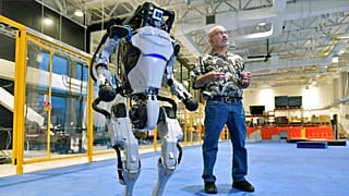 El robot humanoide Atlas de Boston Dynamics durante una presentación