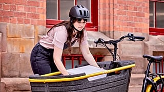 The Raleigh Stride 3 E-cargo bike. 