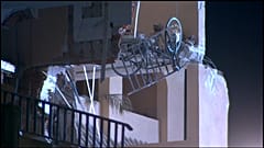 Imagen de la fachada del edificio que se vino abajo en Peñíscola