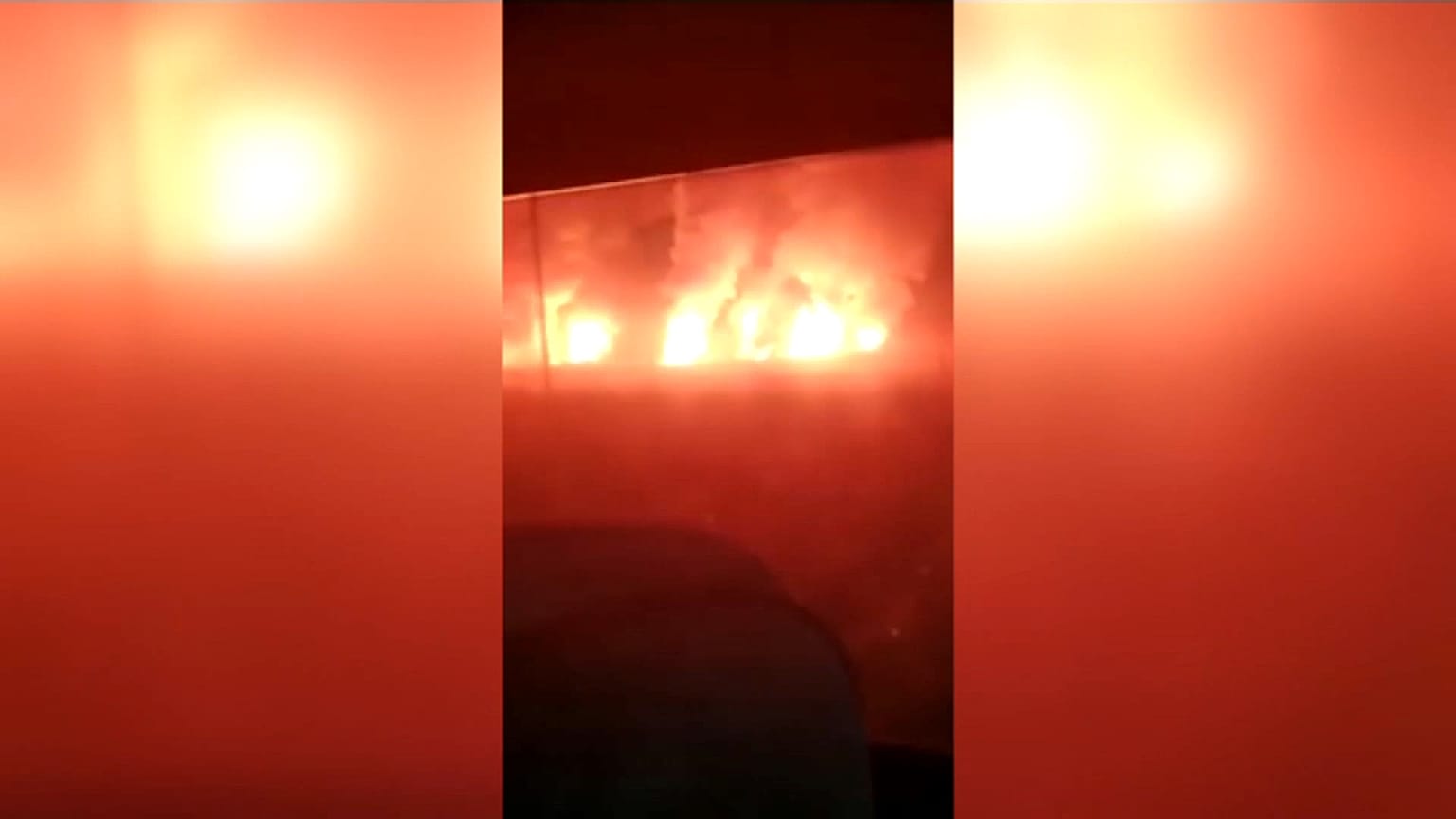 The explosion occurred at a munitions warehouse in Jambyl province.