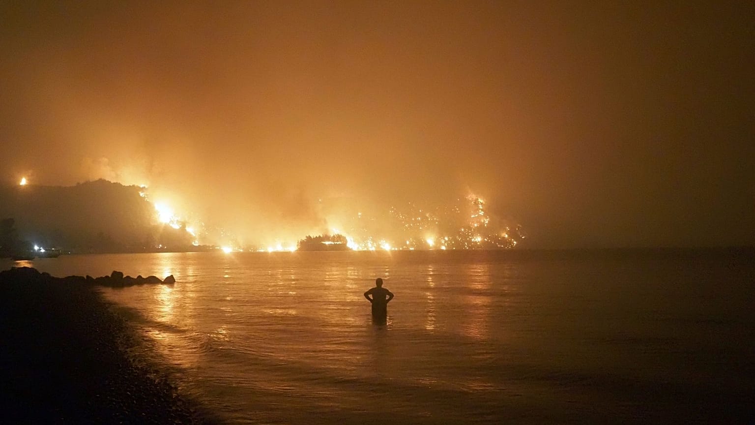 Thousands of people were forced to flee Athens, Greece as wildfires ravaged the country this summer