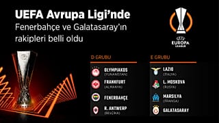 Galatasaray ve Fenerbahçe'nin Avrupa Ligi'nde rakipleri belli oldu