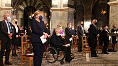 Auch Kanzlerin Merkel, Bundestagspräsident Schäuble und Bundespräsident Steinmeier nahmen an dem Gottesdienst teil. 