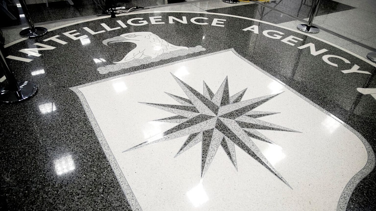the main lobby of the Central Intelligence Agency