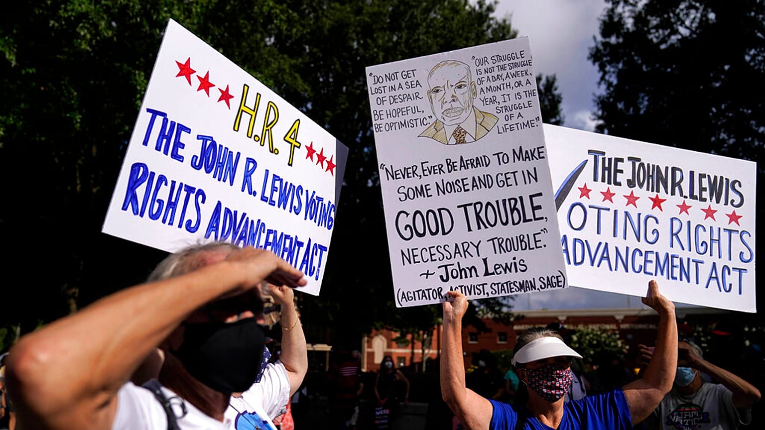 USA : manifestations contre les restrictions du droit de vote des minorités