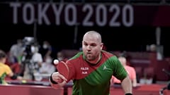 Pálos Péter a francia Lucas Créange elleni mérkőzésen, az elődöntőben