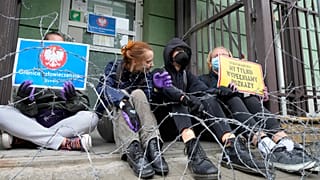 Polonya'da göçmenlik politikasını protesto eden eylemciler/Arşiv